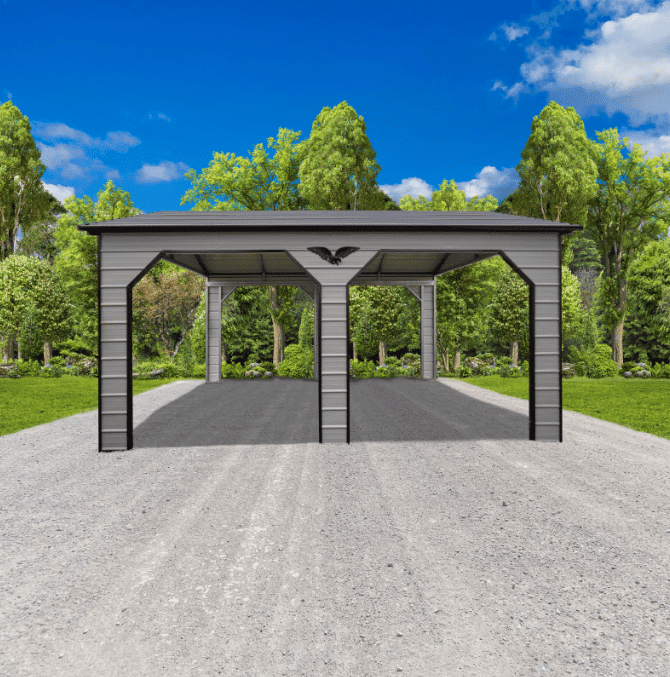 Premium Side Entry Carport 24x20 - Silverline Structures